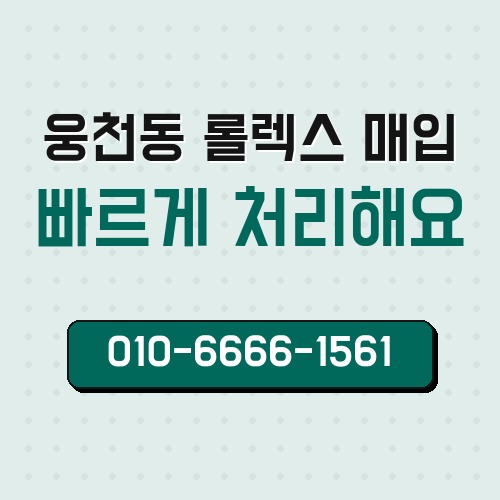 웅천동 롤렉스 매입