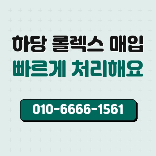 하당 롤렉스 매입