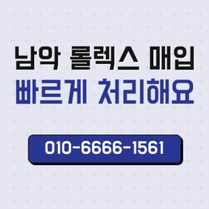 남악 롤렉스 매입