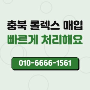 충북 롤렉스 매입
