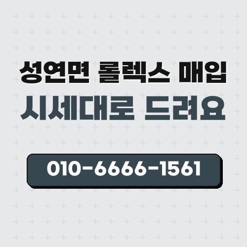 성연면 롤렉스 매입