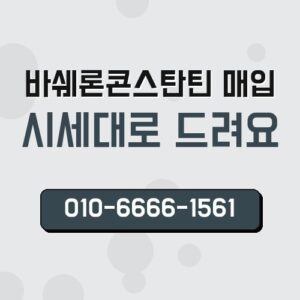 바쉐론콘스탄틴 매입