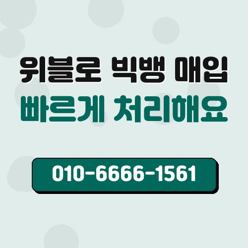 위블로 빅뱅 매입