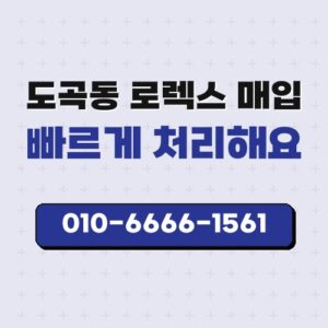 도곡동 로렉스 매입