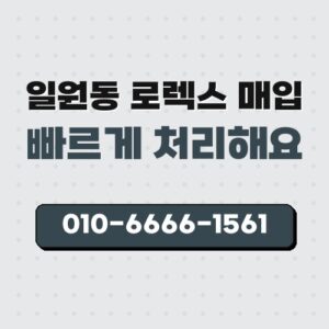 일원동 로렉스 매입
