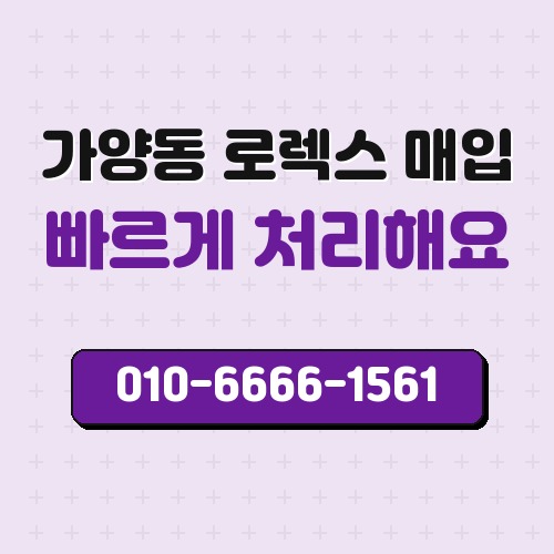 가양동 로렉스 매입