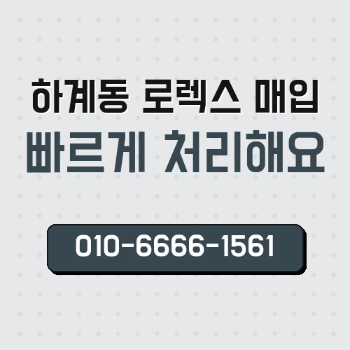 하계동 로렉스 매입