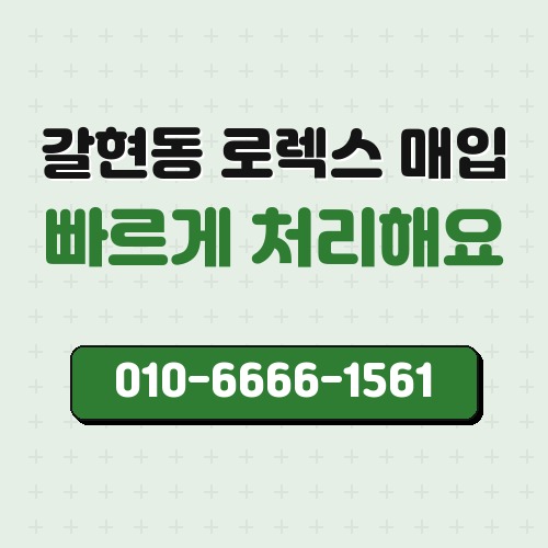 갈현동 로렉스 매입