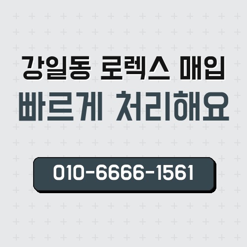 강일동 로렉스 매입