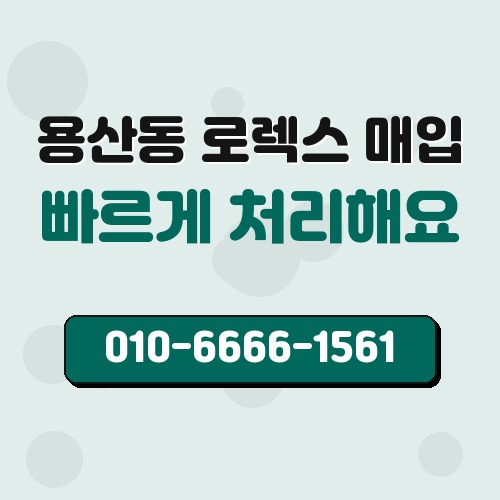 용산동 로렉스 매입