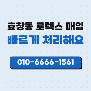 효창동 로렉스 매입