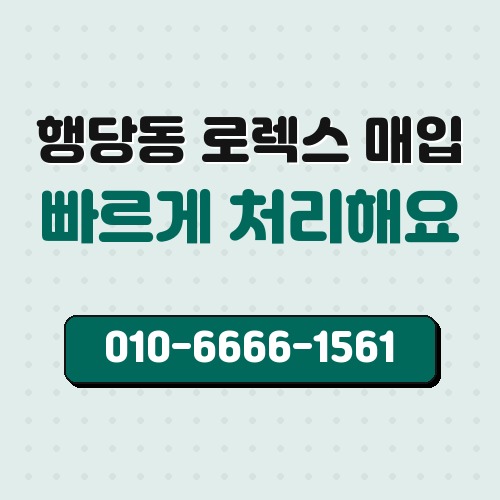 행당동 로렉스 매입