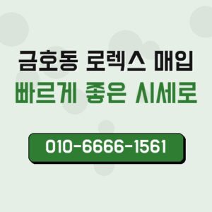 금호동 로렉스 매입
