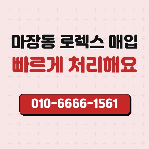 마장동 로렉스 매입