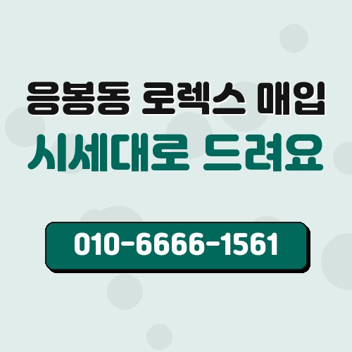 응봉동 로렉스 매입