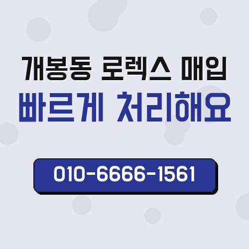 개봉동 로렉스 매입