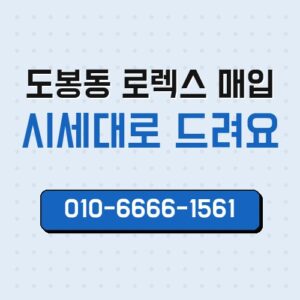 도봉동 로렉스 매입