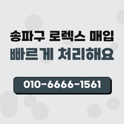 송파구 로렉스 매입
