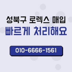 성북구 로렉스 매입