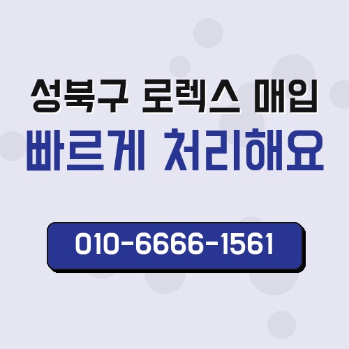 성북구 로렉스 매입