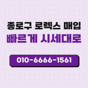 종로구 로렉스 매입