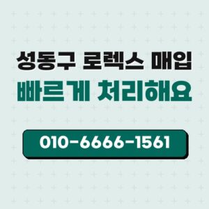 성동구 로렉스 매입