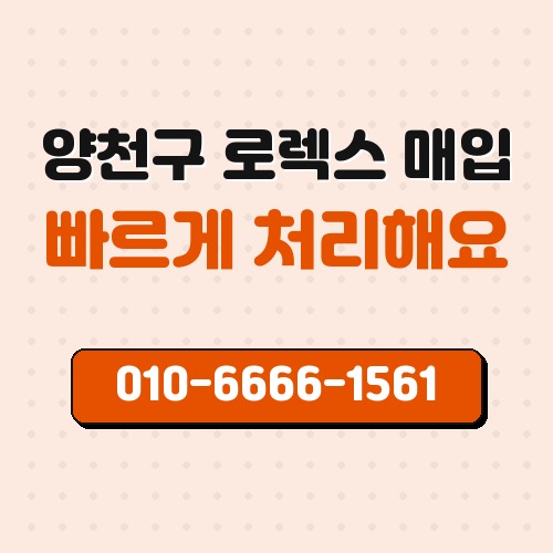 양천구 로렉스 매입