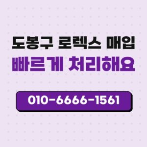 도봉구 로렉스 매입