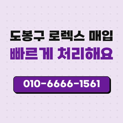 도봉구 로렉스 매입