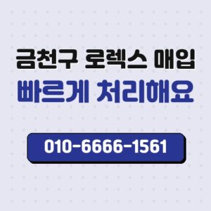금천구 로렉스 매입