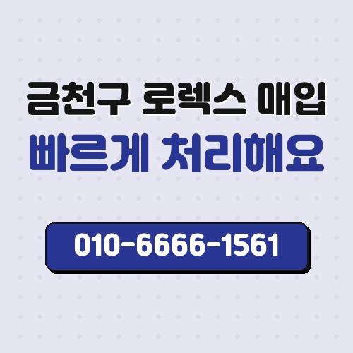 금천구 로렉스 매입