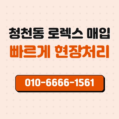 청천동 로렉스 매입