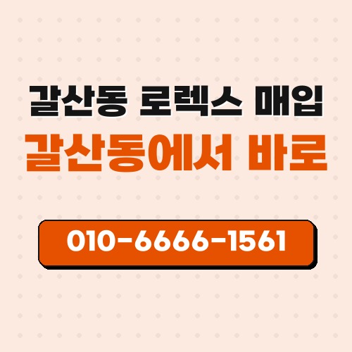 갈산동 로렉스 매입