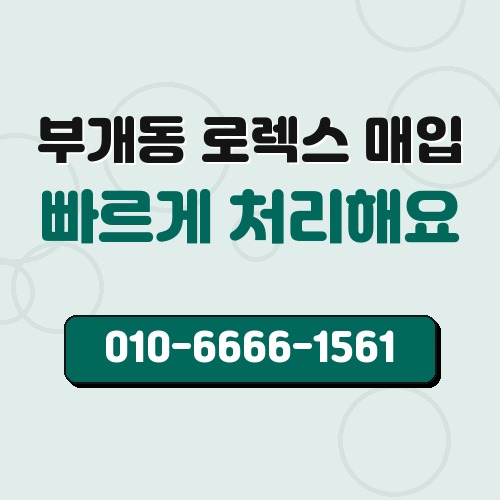 부개동 로렉스 매입